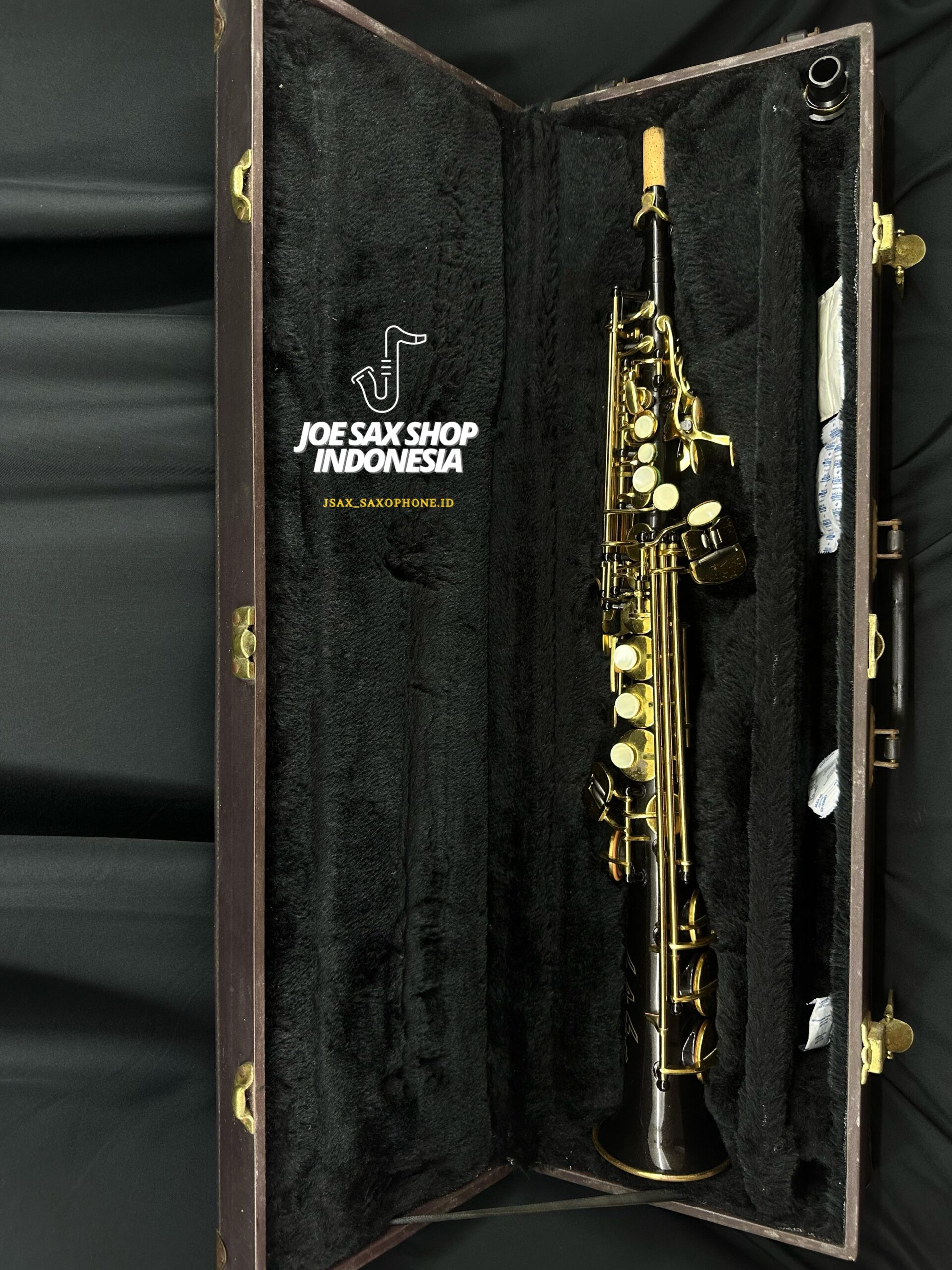 Straight Soprano Saxophone L.A Sax USA Black Gold