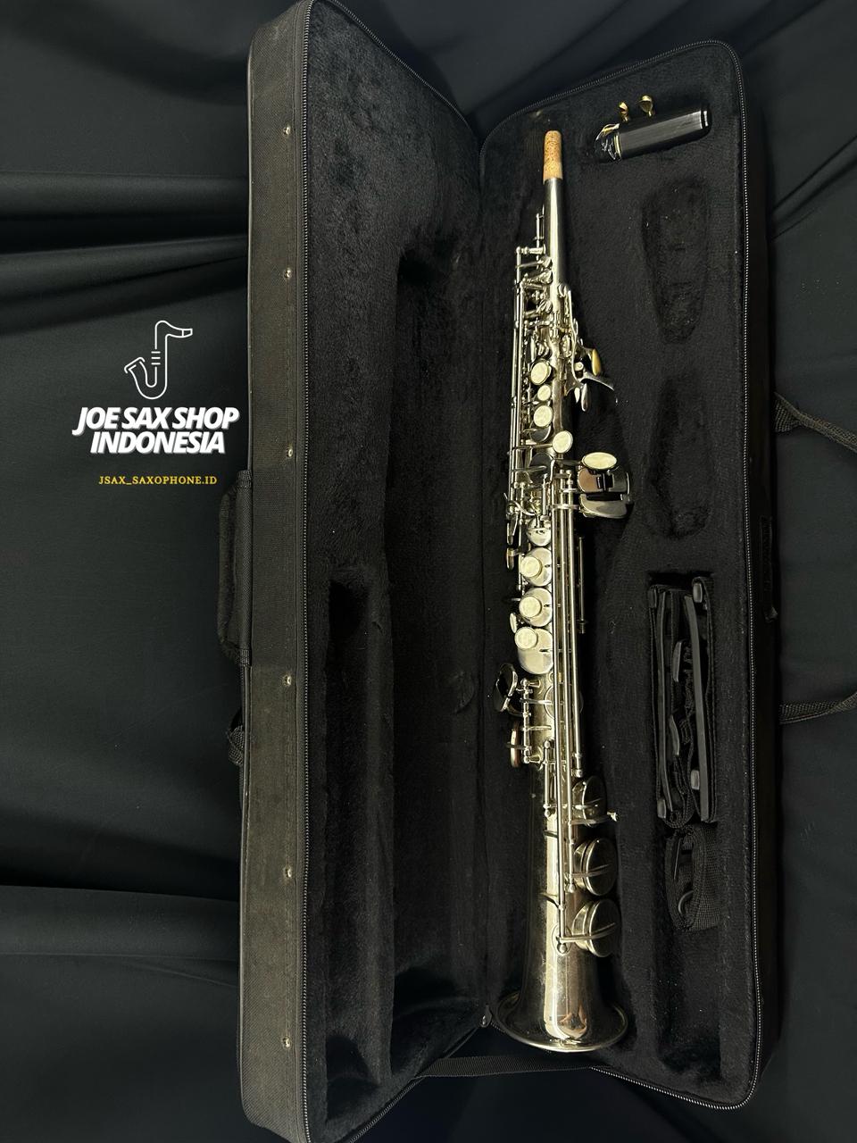 Straight Soprano Saxophone Boston Thruneck Silver (040326)