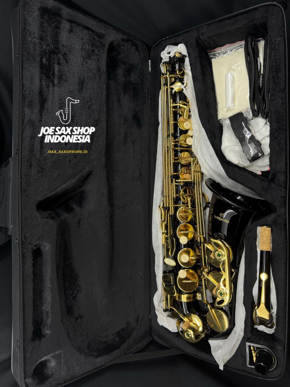 Alto Saxophone Mandalika Black Gold 100% Baru