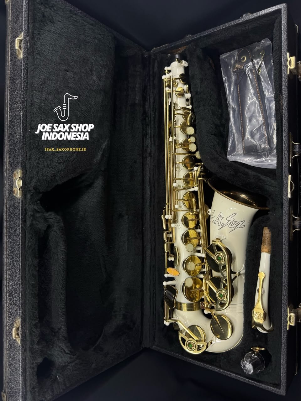 Alto Saxophone L.A Sax USA White Diamond Metallic